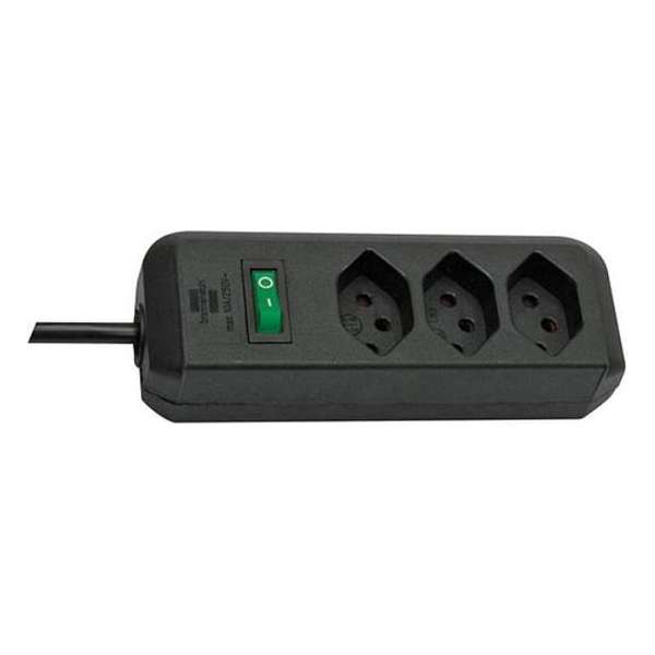 Brennenstuhl 1158622 3AC outlet(s) 2m Zwart power uitbreiding