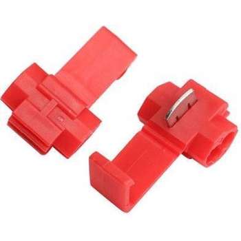 Draad Connectors Aftakklem Rood - 0.5-1.0 mm2 - 100 stuks