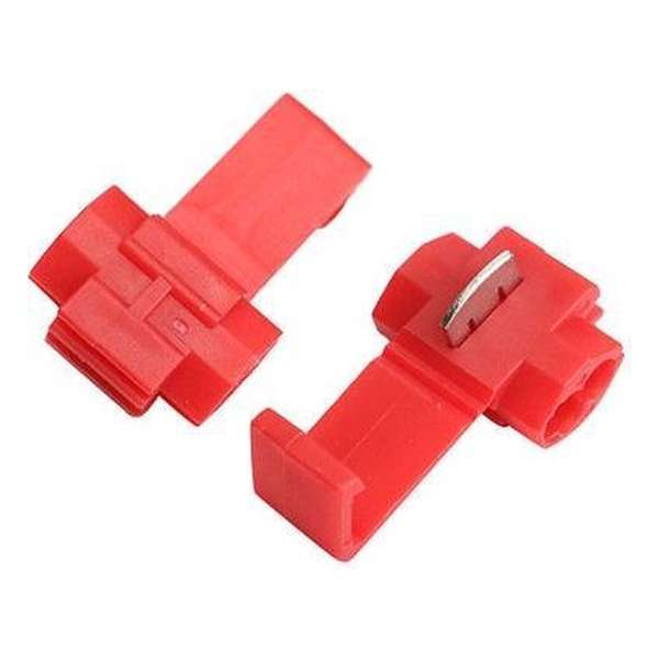 Draad Connectors Aftakklem Rood - 0.5-1.0 mm2 - 100 stuks