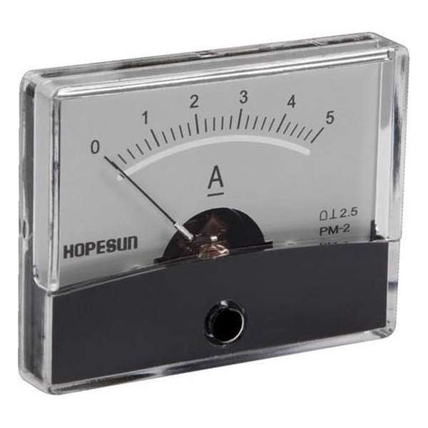 Analoge Paneelmeter Voor Dc Stroommetingen 5A Dc / 60 X 47Mm