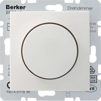 Berker S1 inbouw drukdimmer 230V gloei/halogeen wit 60-400W