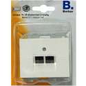 BERKER K1 RJ-45 stopcontact 2-voudig, inbouw | WIT