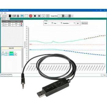 EXTECH 407001-PRO: Software voor gegevensverwerving en USB-kabel