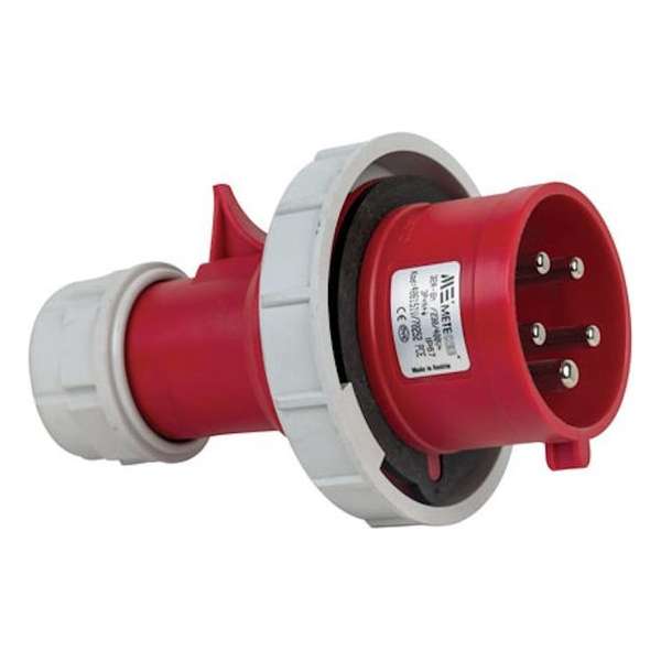 Mete - CEE male 5 polig 6H 32A IP67 - waterdicht - kracht - rood -  stekker 380-415VAC