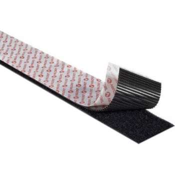 VELCRO® VEL-EC60215 Klittenband Om vast te plakken Haak- en lusdeel (l x b) 2500 mm x 20 mm Zwart 2.5 m