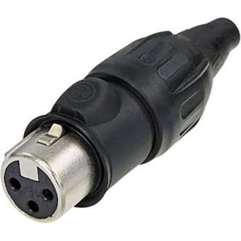 Neutrik NTR-NC3FX-T Connector Xlr Female Metaal Zwart/zilver