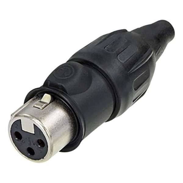 Neutrik NTR-NC3FX-T Connector Xlr Female Metaal Zwart/zilver