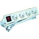 AC stekkerdoos + Switch -4 x 2P+E Socket 16A - 1,5m Wit