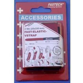 FASTECH® 924-330C Klittenband kabelbinder Met riem Haak- en lusdeel (l x b) 335 mm x 25 mm Zwart, Rood 2 stuk(s)