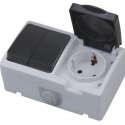 Buitenstopcontact - Serieschakelaar - Opbouw - Enkel/Dubbel - Geaard - Waterdicht IP54 - BES LED