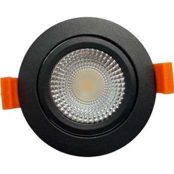 LED inbouwspot zwart dimbaar - 5W vervangt 50W -  Dim to Warm 1800K-2800K