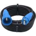 Verlengsnoer - 05 meter - 3G2.5 - Neopreen - IP44 - Randaarde - Blauwe stekkers - Verlengkabel