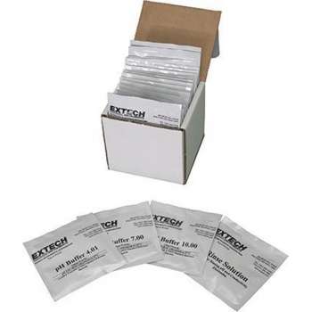 EXTECH PH103: Tripak Buffer Pouches (4, 7 en 10pH plus spoeloplossing)