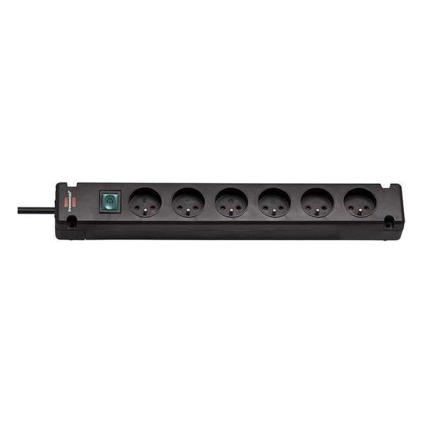 BRENNENSTUHL BREMOUNTA Socket 6 Outlets 3m (H05VV-F3G1.5 met schakelaar), zwart