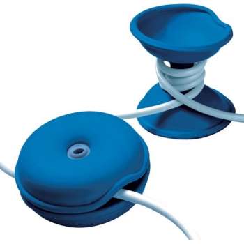 snoerwinder Cable Turtle Medium blauw | set van 2 stuks