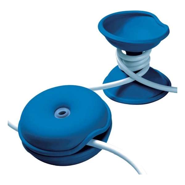 snoerwinder Cable Turtle Medium blauw | set van 2 stuks