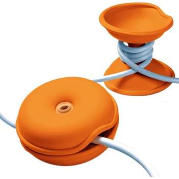 kabels en snoeren wikkelen met Cable Turtle XL oranje | set van 2 stuks