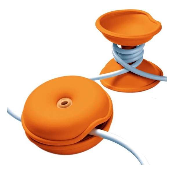 kabels en snoeren wikkelen met Cable Turtle XL oranje | set van 2 stuks