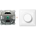 LED Pro dimmer - universel - 2-500 watt - inbouw - inclusief afdekplaat