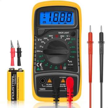 Strex Digitale Multimeter - AC / DC - Incl. 9V Duracell Batterij & Klemtangen - Multi Meter