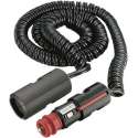 ProCar sigarettenaanstekerplug spiraal verlengkabel - 12-24V/8A - 2 meter