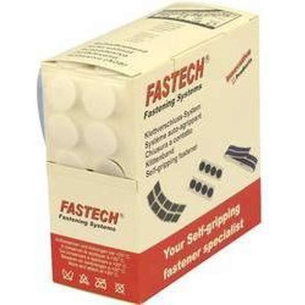 FASTECH® B20-COIN000005 Klittenband punten Om vast te plakken Hotmelt Haak- en lusdeel (Ø) 20 mm Wit 460 onderdelen