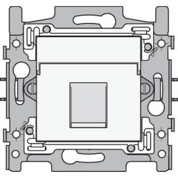 1 RJ45-aansluiting UTP cat. 5E, sokkel en afwerkingsset white