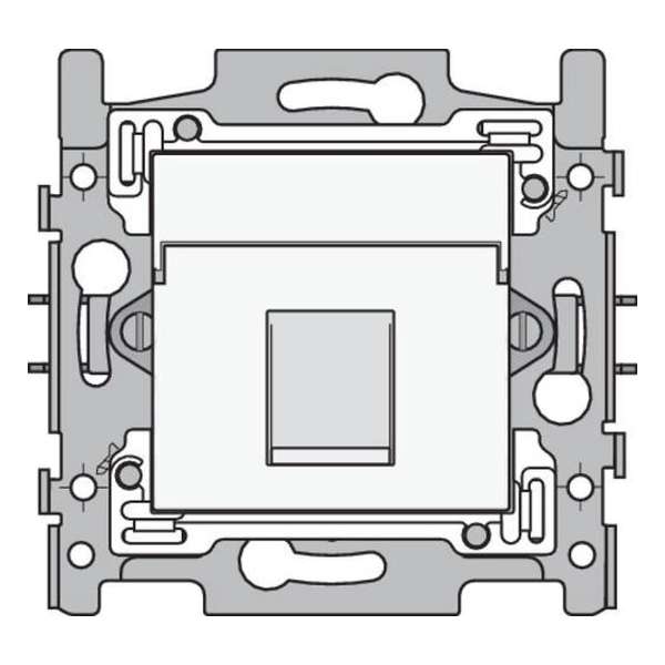 1 RJ45-aansluiting UTP cat. 5E, sokkel en afwerkingsset white