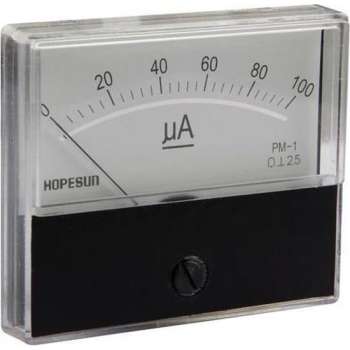 Analoge Paneelmeter Voor Dc Stroommetingen 100µa Dc / 70 X 60Mm