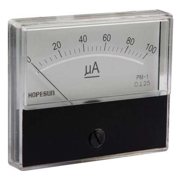 Analoge Paneelmeter Voor Dc Stroommetingen 100µa Dc / 70 X 60Mm