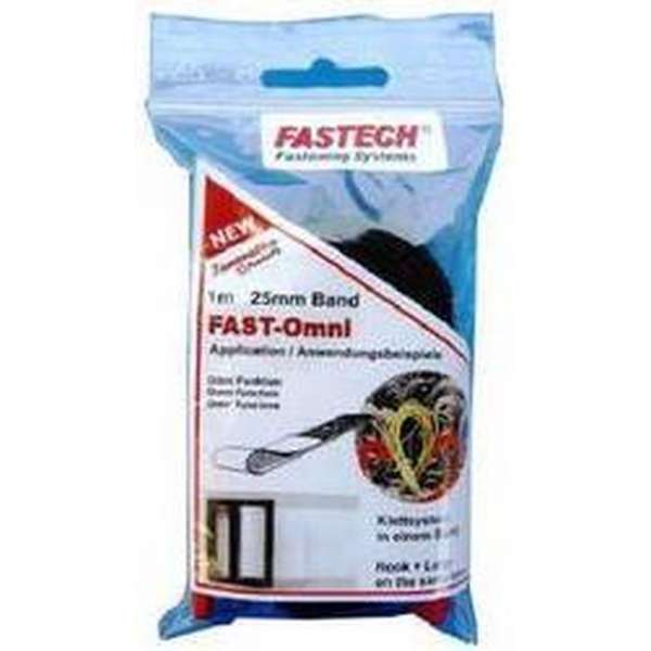 FASTECH® 671-330-Bag Klittenband Om op te naaien Haak- en lusdeel (l x b) 1000 mm x 25 mm Zwart 1 m