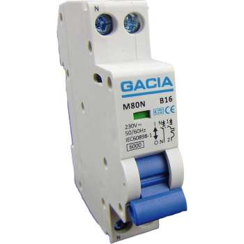 Gacia - M80N Instalatieautomaat - 16A B - KAR 2P