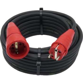 Luxya Cabling - Verlengsnoer Neopreen - 05 meter - 3G2,5 mm² - IP44 - Randaarde - Rode stekkers