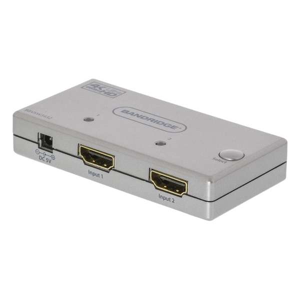 2-Poorts Ultra HD HDMI Schakelaar Zilver