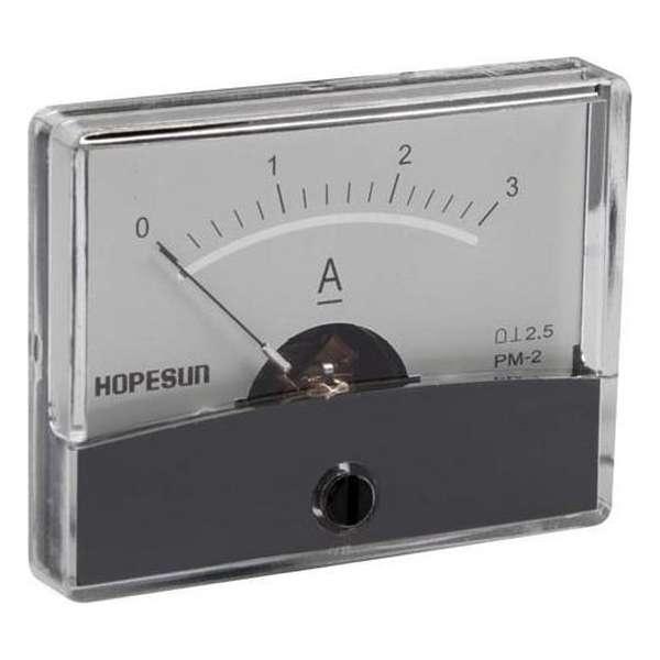 Analoge Paneelmeter Voor Dc Stroommetingen 3A Dc / 60 X 47Mm