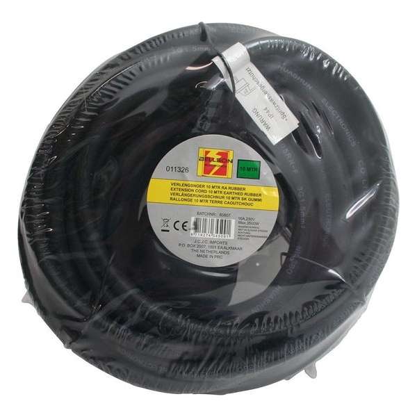 Verlengsnoer Rubber Met Randaarde 10 Meter