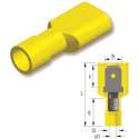 Nylon vlaksteker 6,3x0,8 mm Geel - 4 ~ 6 mm² - Kabelschoen - AMP connector