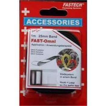 FASTECH® 671-330-Mod Klittenband Om te bundelen Haak- en lusdeel (l x b) 1 m x 25 mm Zwart 1 m