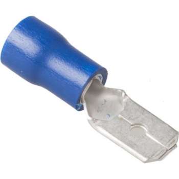 Connector Fast On 6.3 mm Male PVC Blue