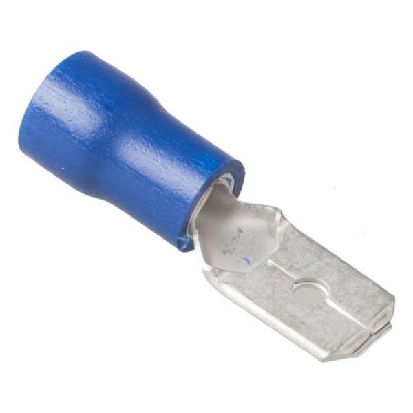 Connector Fast On 6.3 mm Male PVC Blue