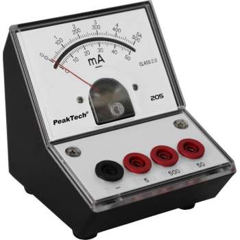 PeakTech 205-04 Analog Instrument - 0...50/500mA/5A DC