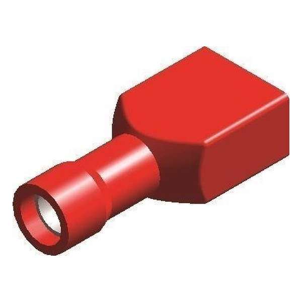 PVC KABELSCHOEN 1559 VROUW VOLLEDIG GEISOLEERD ROOD 4,8X0,8 (50ST)