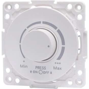 LED Dimmer - Igan Jura - Inbouw - Rond - Kunststof - Enkel Knop - 3-100W - Wit