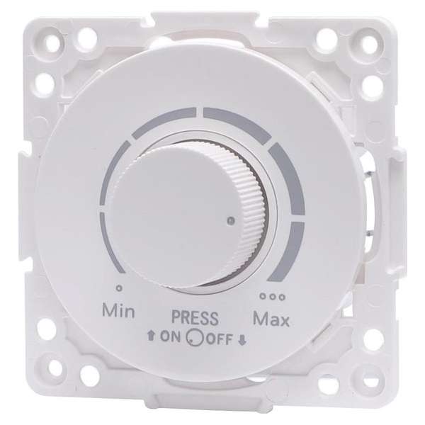 LED Dimmer - Igan Jura - Inbouw - Rond - Kunststof - Enkel Knop - 3-100W - Wit