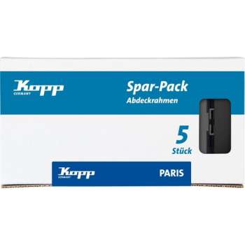 Kopp Paris Afdekraam - 2-voudig - Mat Zwart - 5 Stuks