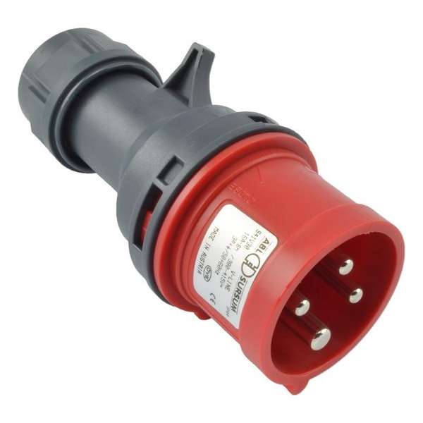 Stekker Cee Norm 400V 32A 3P + Aarde   Rood