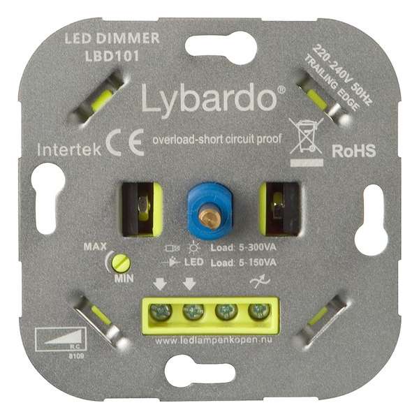 Lybardo ITEC 5-150W LED dimmer - Fase Afsnijding - Universeel - Inbouw