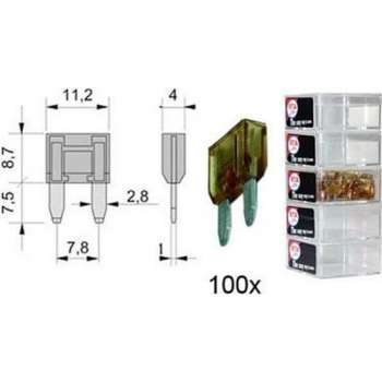 steekzekering MINI 5A BEIGE 100 stuks in een doosje