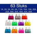 KD | Steekzekeringen 1A t/m 50A | 15 delige set | 63 stuks