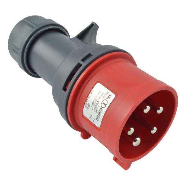 Stekker Cee Norm 400V 32A 4P + Aarde   Rood